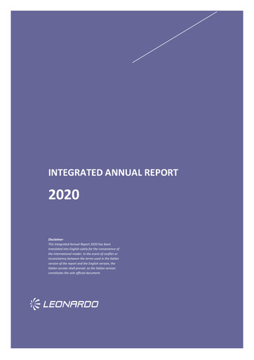 Thumbnail Leonardo Annual Report 2020
