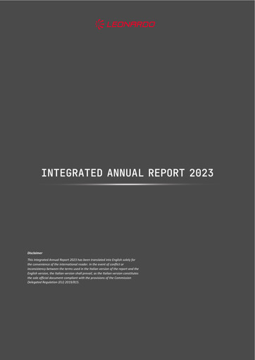 Thumbnail Leonardo Annual Report 2023