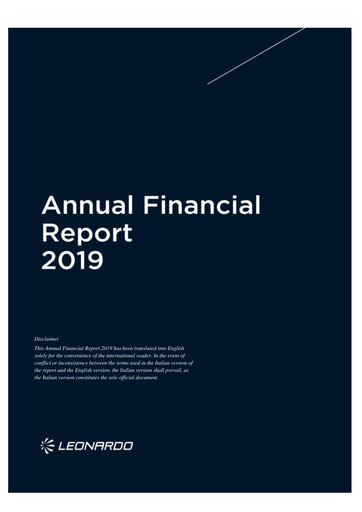 Thumbnail Leonardo Financial Report 2019
