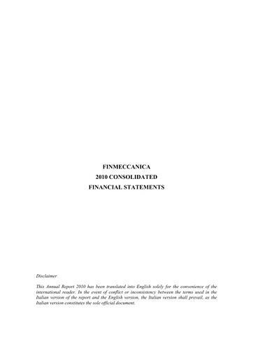 Thumbnail Leonardo Financial Statement 2010