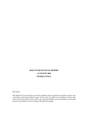 Thumbnail Leonardo Half-year Report 2009-h1