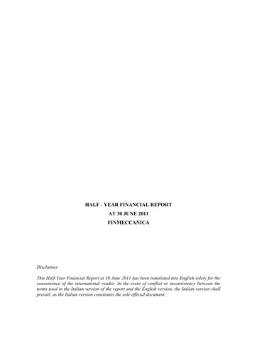 Thumbnail Leonardo Half-year Report 2011-h1