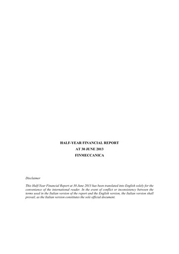 Thumbnail Leonardo Half-year Report 2013-h1