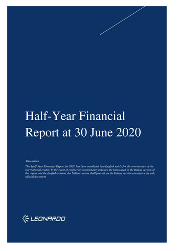 Thumbnail Leonardo Half-year Report 2020-h1