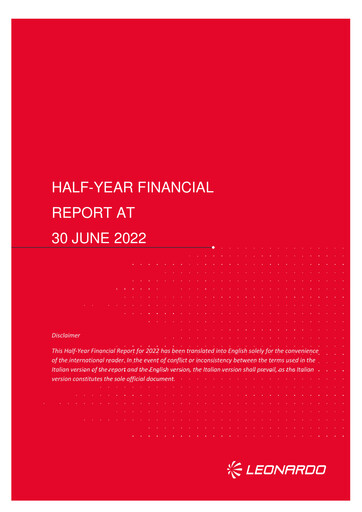 Thumbnail Leonardo Half-year Report 2022-h1