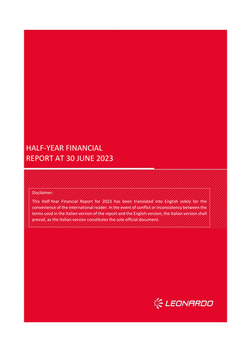 Thumbnail Leonardo Half-year Report 2023-h1