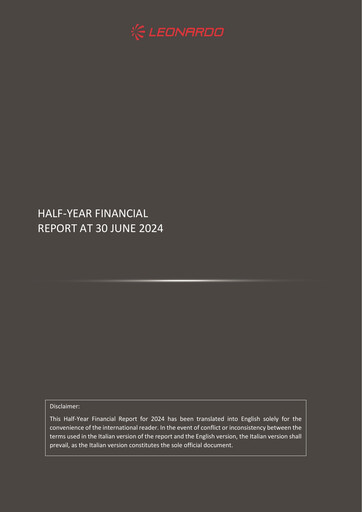 Thumbnail Leonardo Half-year Report 2024-h1