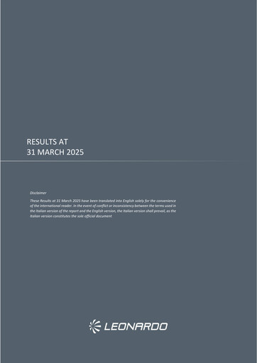 Thumbnail Leonardo Quarterly Report 2025-q1