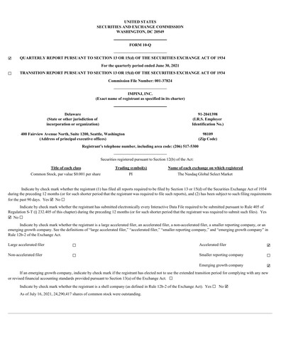 Vorschaubild Impinj Quartalsbericht 2021-q2