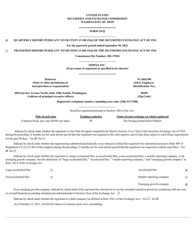 Vorschaubild Impinj Quartalsbericht 2021-q3