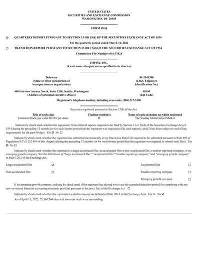 Vorschaubild Impinj Quartalsbericht 2022-q1