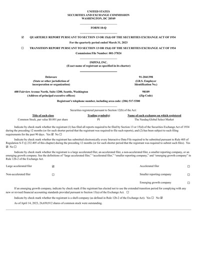 Vorschaubild Impinj Quartalsbericht 2023-q1