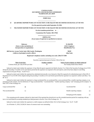 Vorschaubild Impinj Quartalsbericht 2024-q3