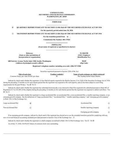 Vorschaubild Impinj Quartalsbericht 2026-q2