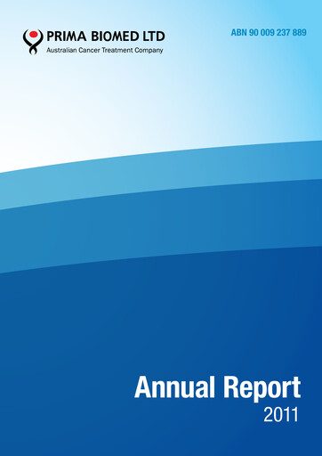 Thumbnail Immutep Annual Report 2011