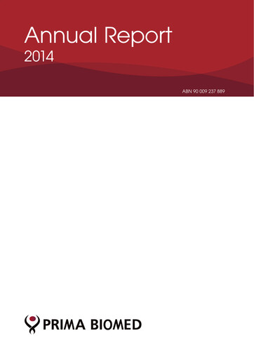 Thumbnail Immutep Annual Report 2014