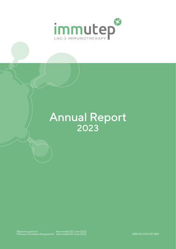 Thumbnail Immutep Annual Report 2023