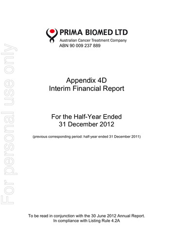 Thumbnail Immutep Financial Report 2013-h1