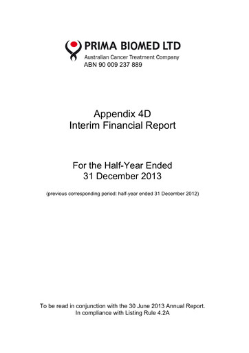 Thumbnail Immutep Financial Report 2014-h1