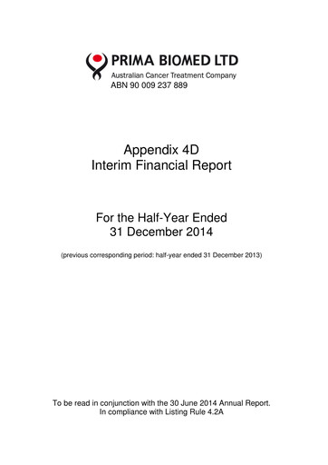 Thumbnail Immutep Financial Report 2015-h1