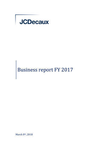Miniature JCDecaux Rapport financier 2017