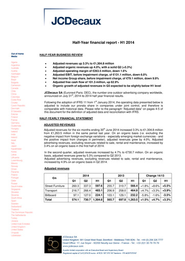 Thumbnail JCDecaux Half-year Report 2014-h1