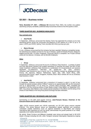 Thumbnail JCDecaux Quarterly Report 2021-q3