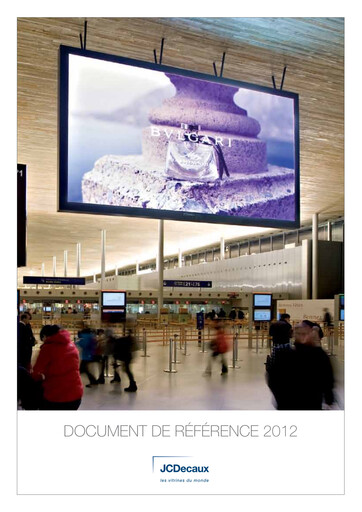 Thumbnail JCDecaux Universal Registration Document 2012