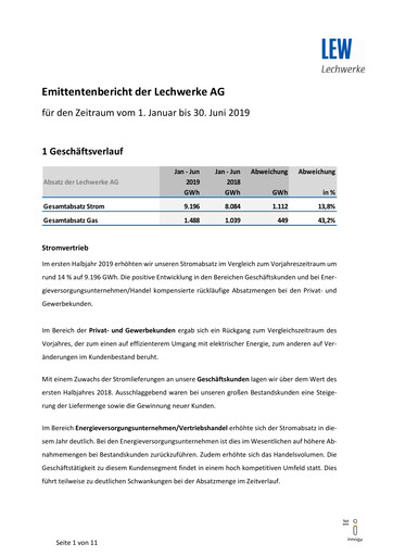 Thumbnail LEW (Lechwerke) Half-year Report 2019-h1