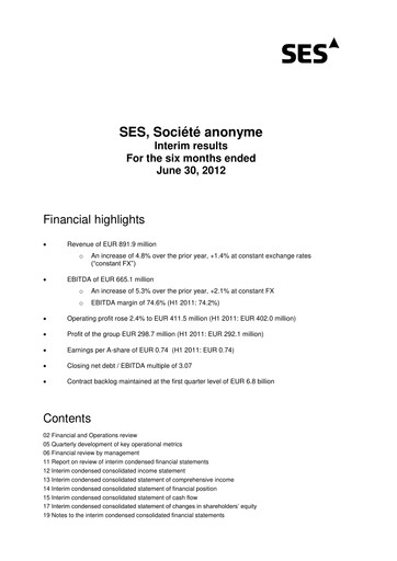 Thumbnail SES S.A. Half-year Report 2012-h1