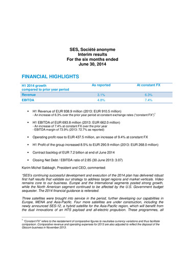 Thumbnail SES S.A. Half-year Report 2014-h1