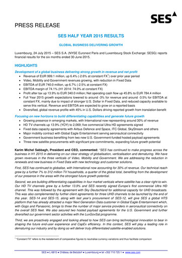 Thumbnail SES S.A. Half-year Report 2015-h1