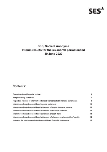 Thumbnail SES S.A. Half-year Report 2020-h1