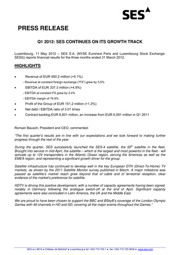 Thumbnail SES S.A. Quarterly Report 2012-q1