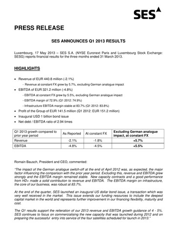 Thumbnail SES S.A. Quarterly Report 2013-q1