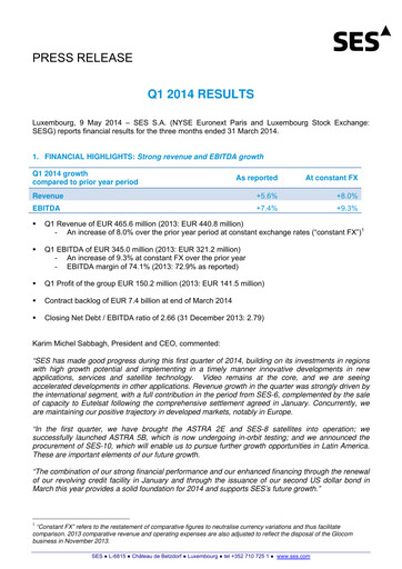 Thumbnail SES S.A. Quarterly Report 2014-q1