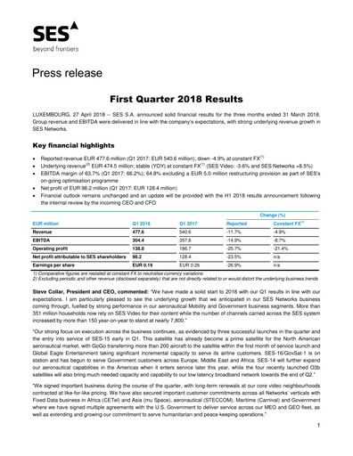 Thumbnail SES S.A. Quarterly Report 2018-q1