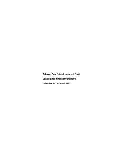 Thumbnail SmartCentres REIT Financial Statement 2011