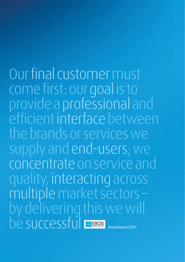 Miniature Ebos Group Rapport annuel 2007