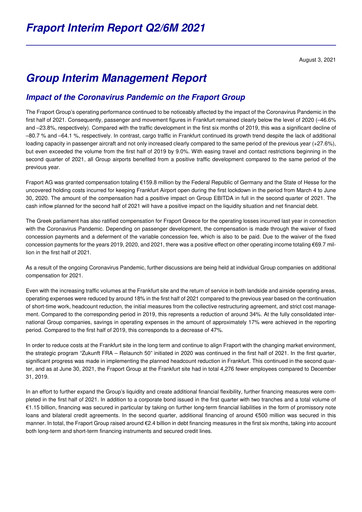 Thumbnail Fraport Half-year Report 2021-h1