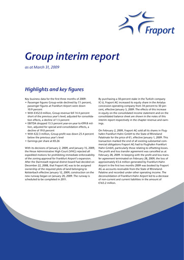 Thumbnail Fraport Quarterly Report 2009-q1