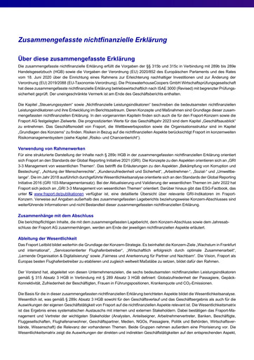 Thumbnail Fraport Sustainability Report 2022