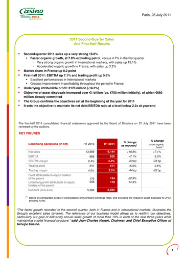 Thumbnail Casino Guichard-Perrachon Half-year Report 2011-h1