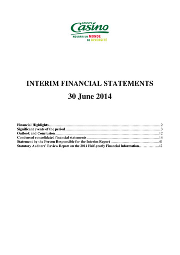 Vorschaubild Casino Guichard-Perrachon Halbjahresbericht 2014-h1