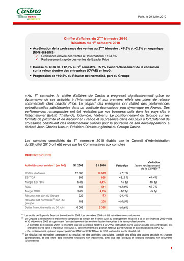 Thumbnail Casino Guichard-Perrachon Half-year Report 2010-h1