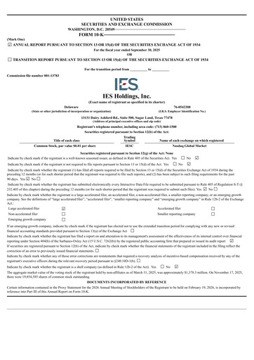 Thumbnail IES Holdings Annual Report 2025
