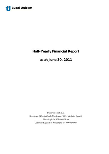 Thumbnail Buzzi Unicem
 Half-year Report 2011-h1