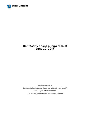 Thumbnail Buzzi Unicem
 Half-year Report 2017-h1