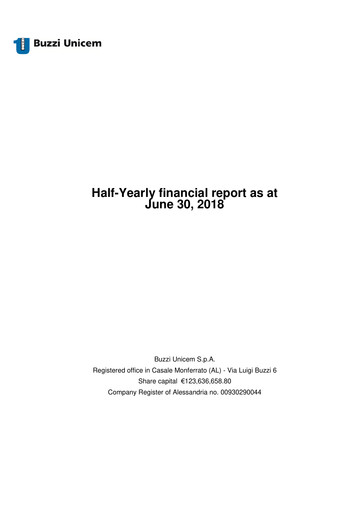 Thumbnail Buzzi Unicem
 Half-year Report 2018-h1