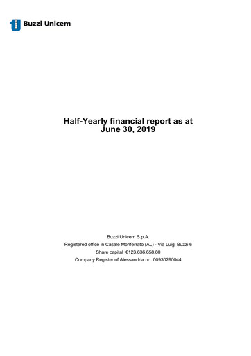 Thumbnail Buzzi Unicem
 Half-year Report 2019-h1